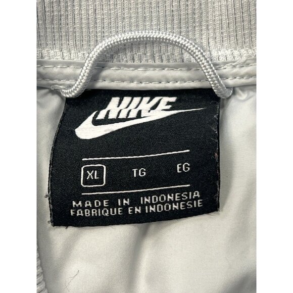 Nike Keep Warm Down Fill Color Buttons Quilt Bomber Puffer Jacket Men Sz XL FLAW - Picture 10 of 16